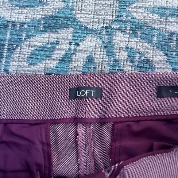 Loft Marled Purple Slim Ankle Pants - Size‎ 8 - Picture 4 of 8